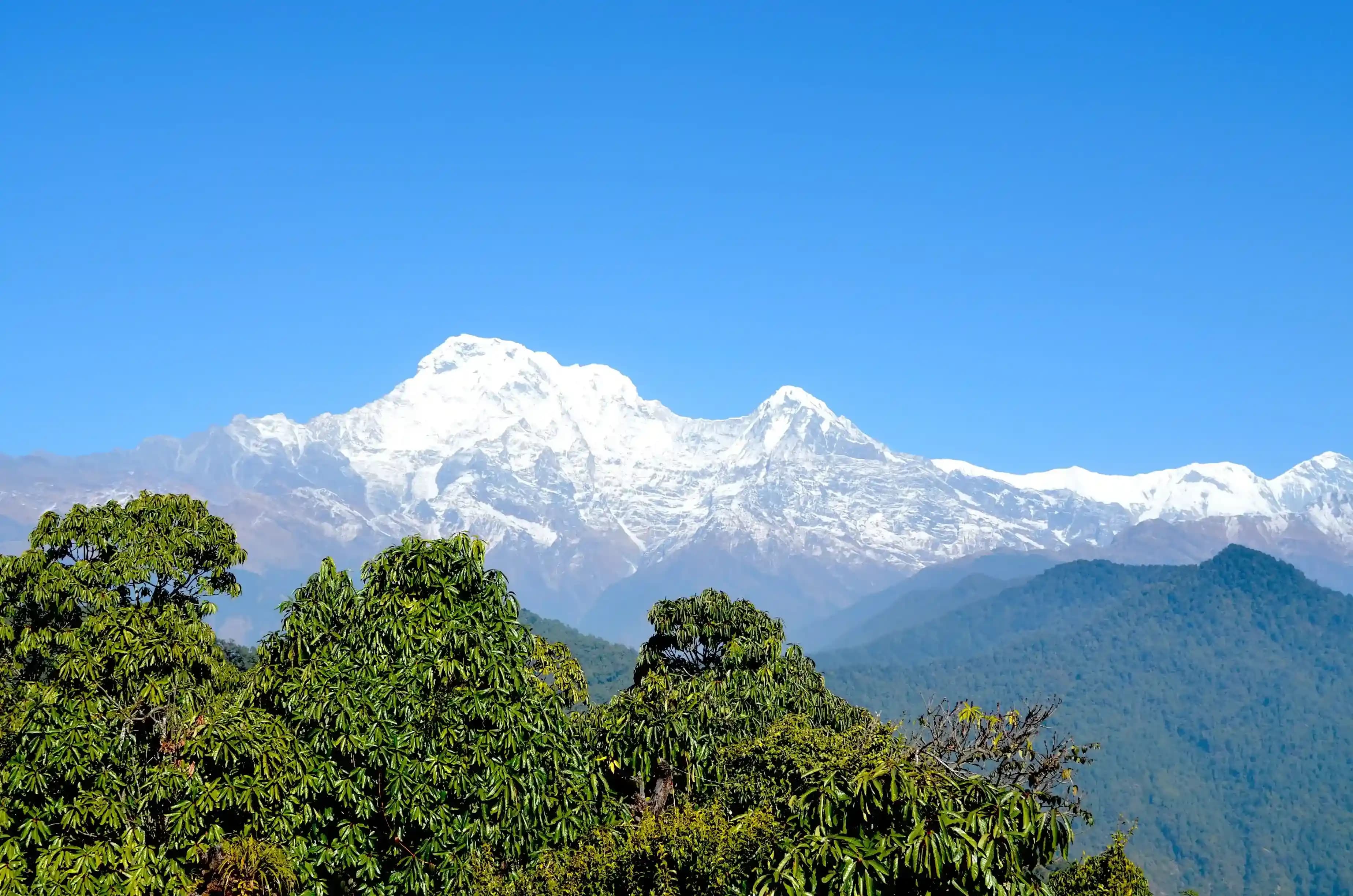 mountain range seen from Australian Base Camp