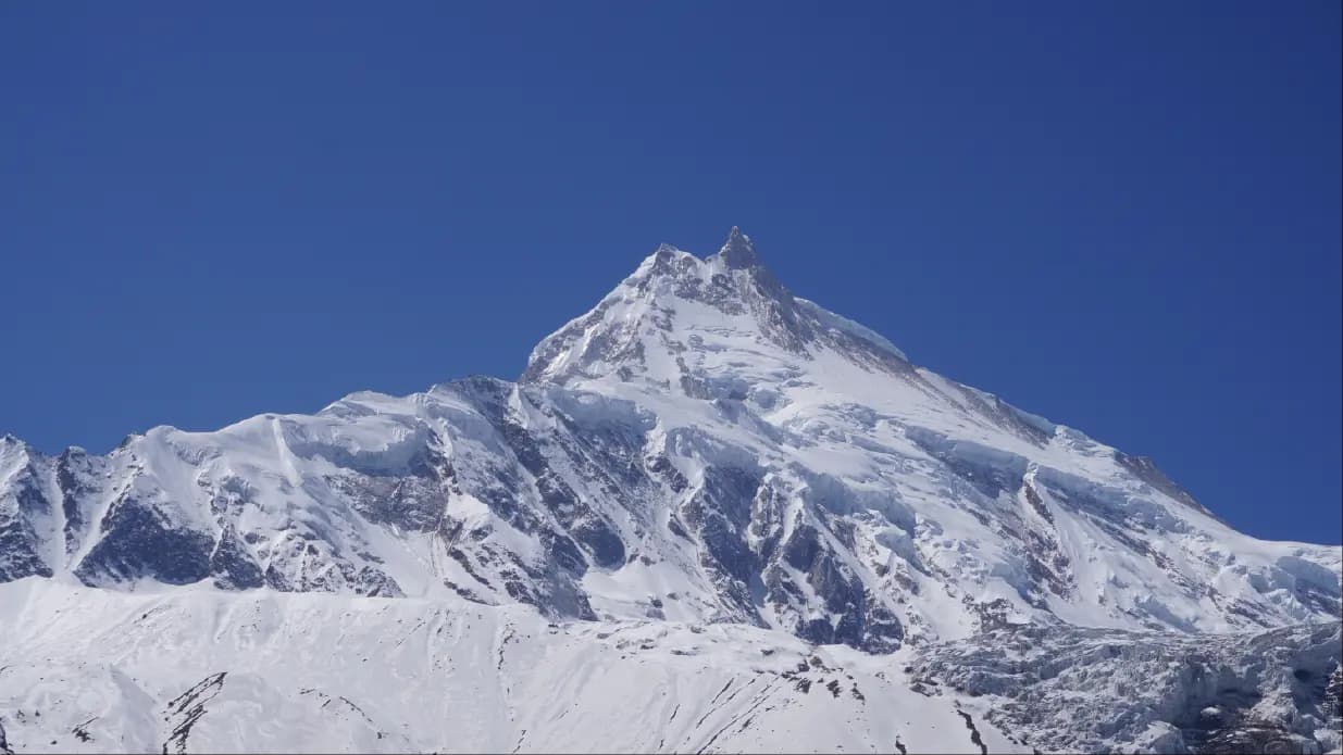 Manaslu Peak of Manaslu region in Nepal