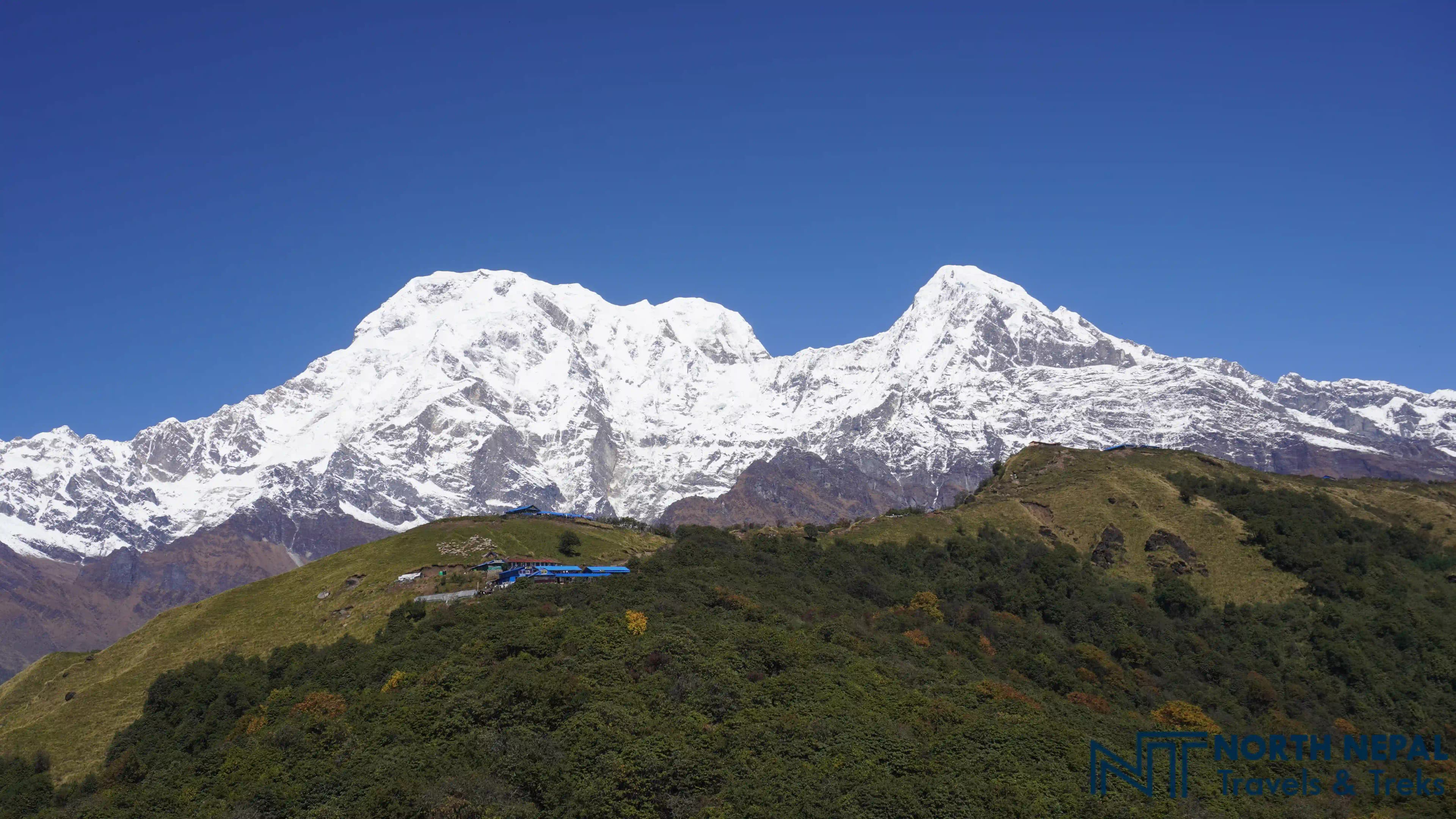 Annapurna South and Himlung Himal seen from Low Camp at Mardi